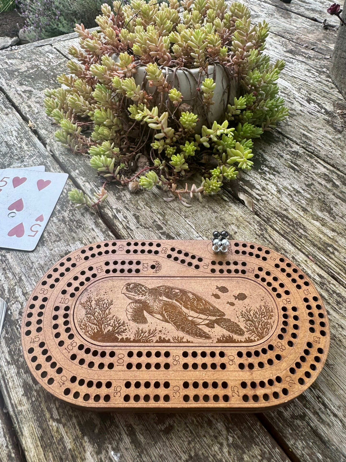 Laser Engraved Cribbage Board