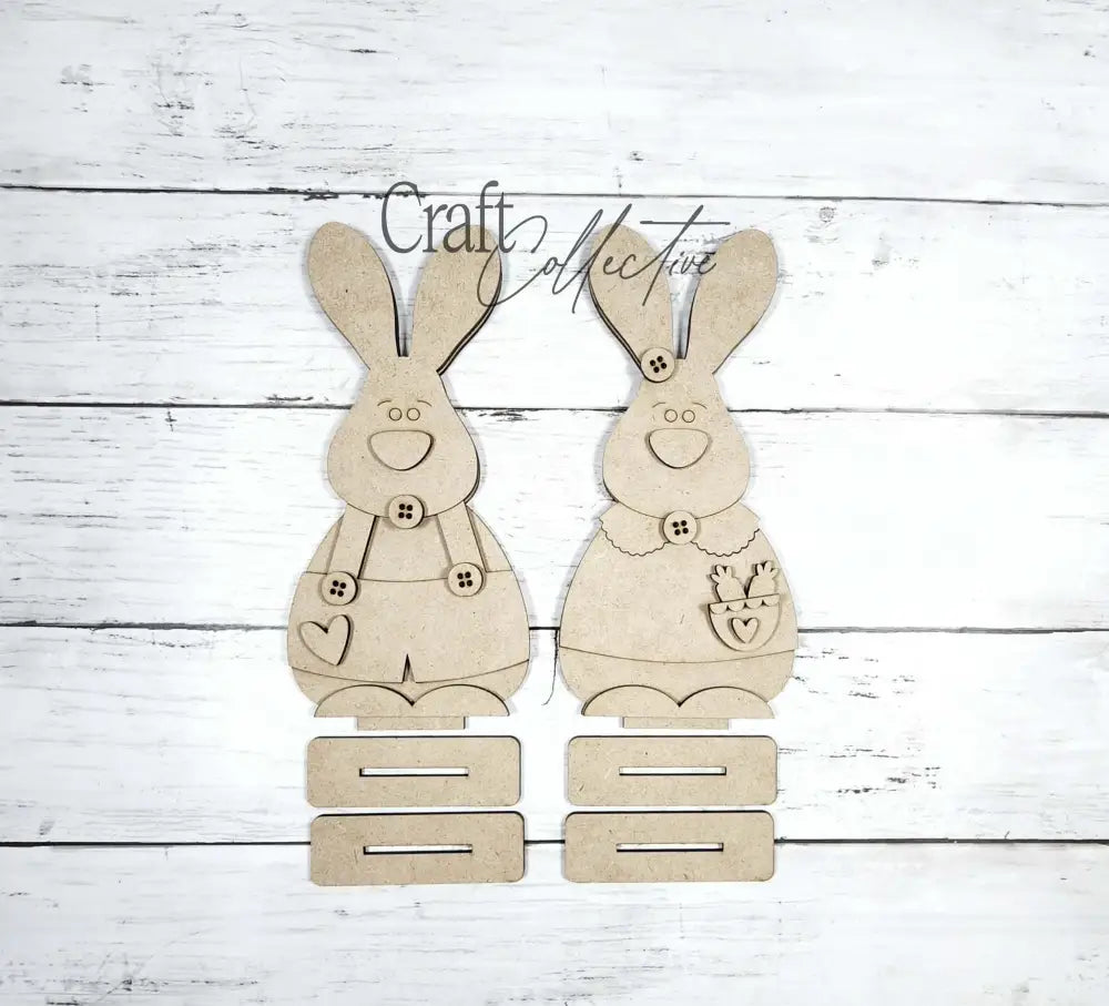 Bunny Couple Shelf Sitter DIY KIT