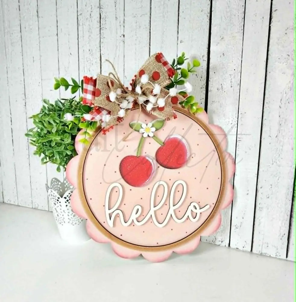 Cherry Door Hanger - Painted for You - DIY KIT