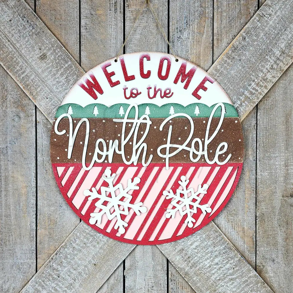 North Pole Door Hanger - Painted for You - DIY KIT