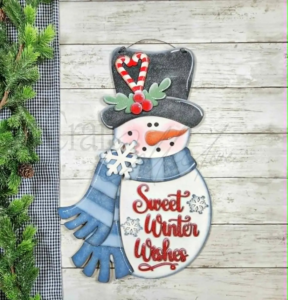 Sweet Winter Wishes Door Hanger - Painted for You - DIY KIT