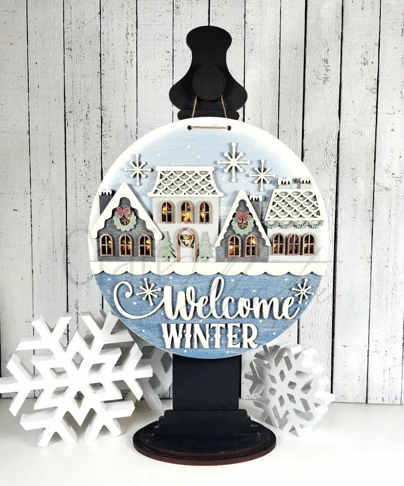 Welcome Winter Door Hanger - Painted for You - DIY KIT