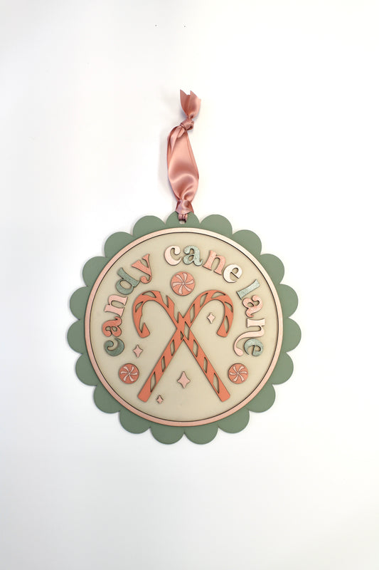 Candy Cane Lane Sign