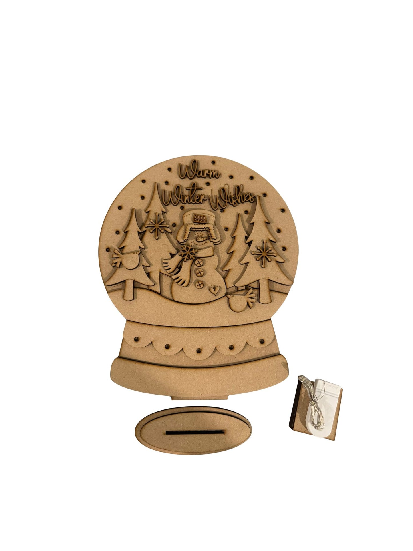 Warm Winter Wishes Light Up Snow Globe