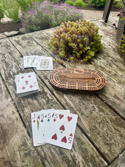 Laser Engraved Cribbage Board