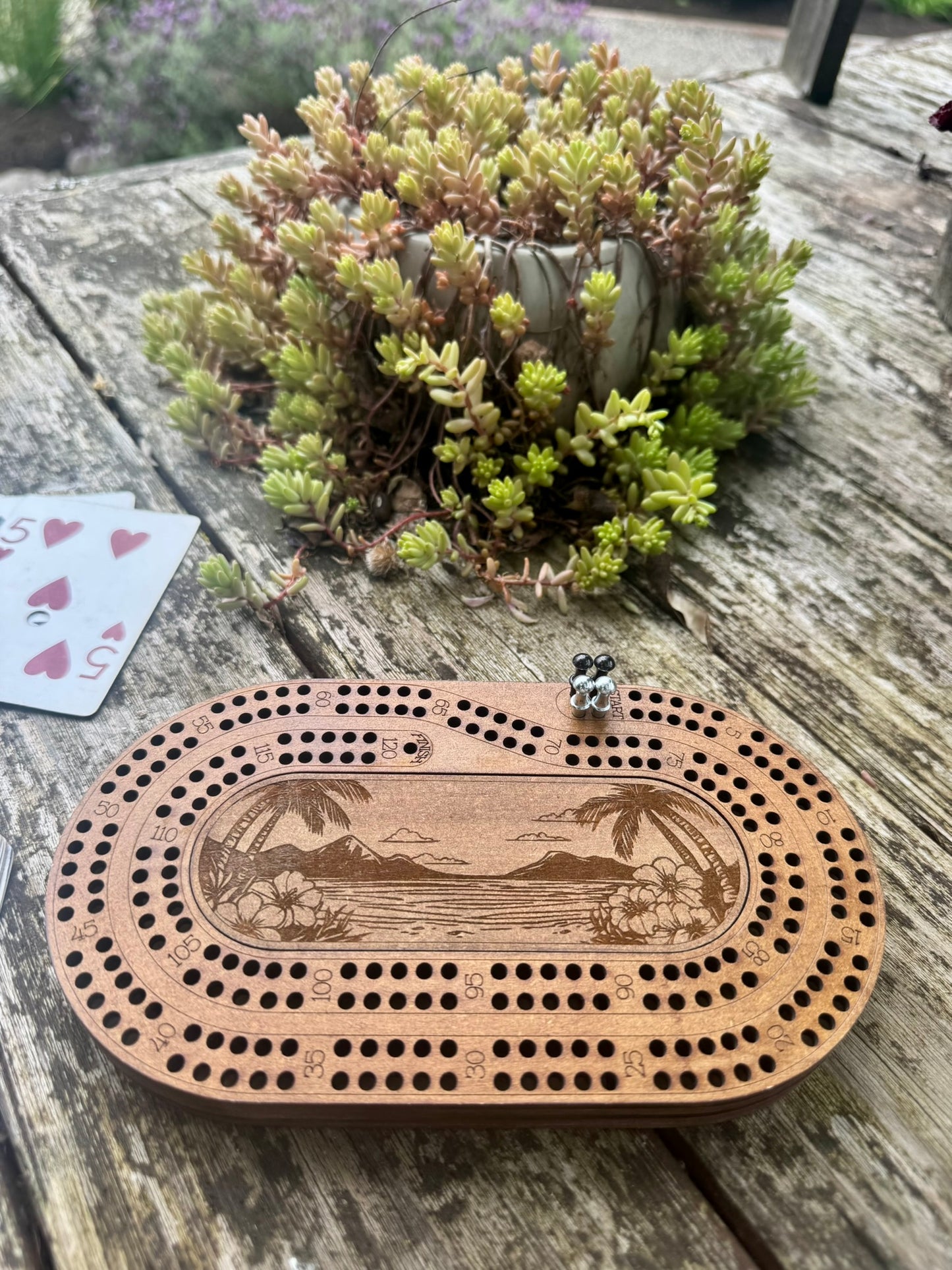 Laser Engraved Cribbage Board