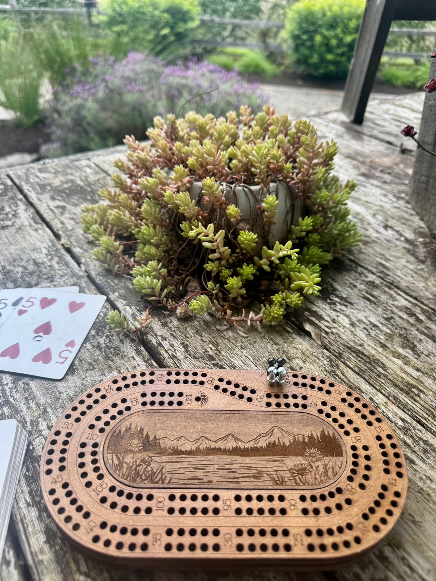 Laser Engraved Cribbage Board