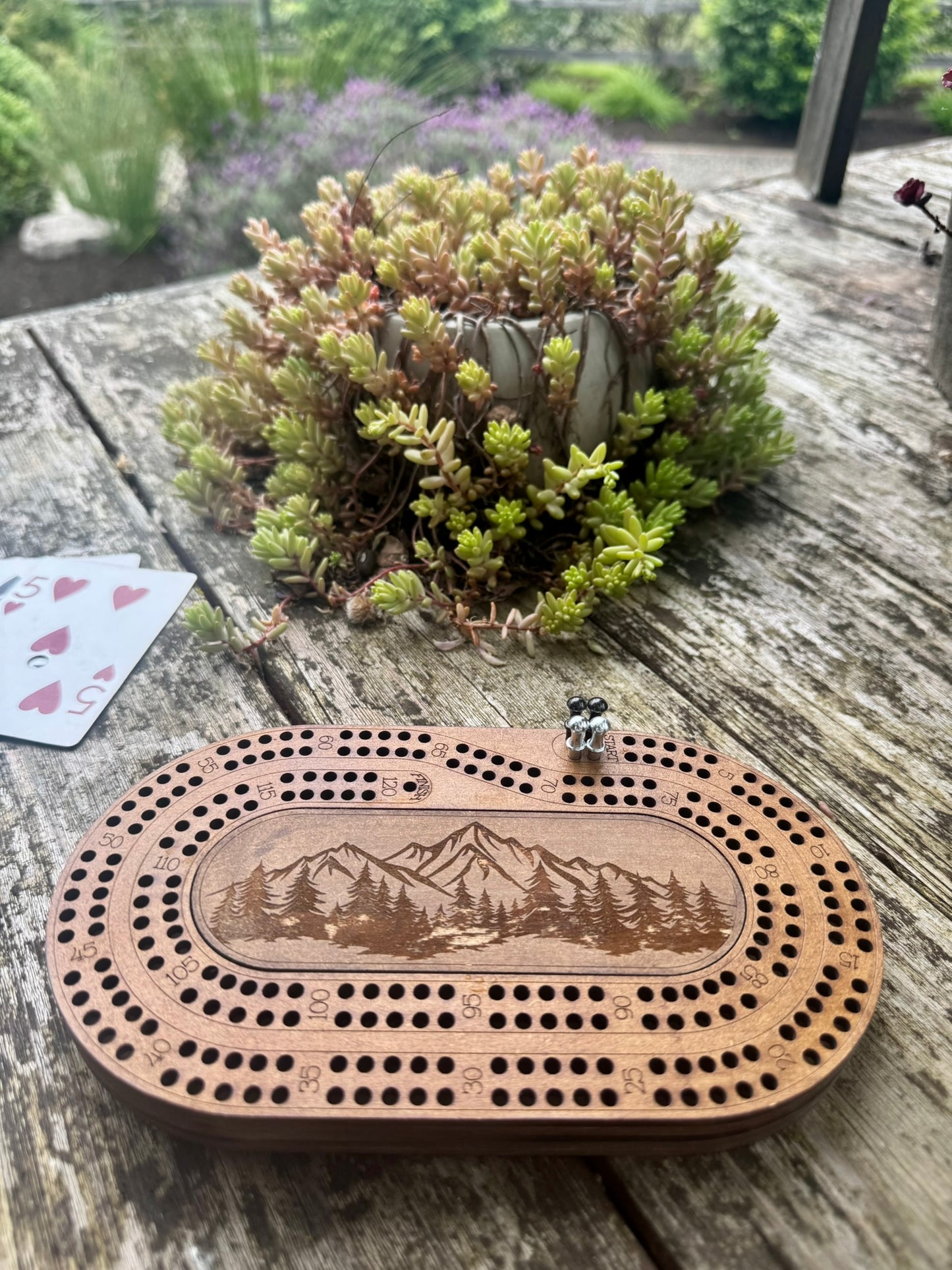 Laser Engraved Cribbage Board