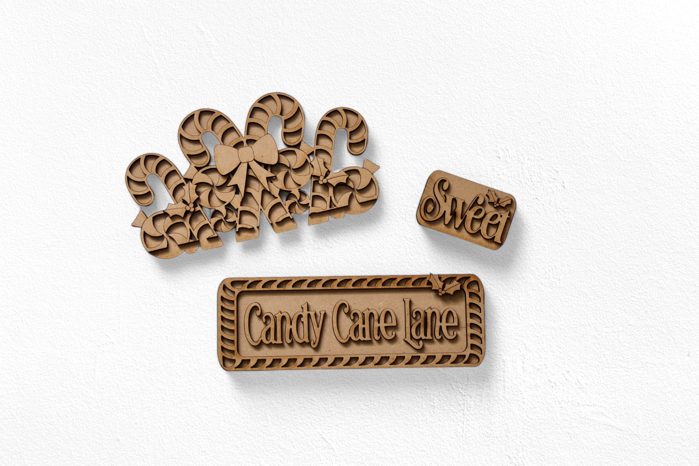 DIY Candy Cane Insert | Unpainted Wood Insert | Craft Collective