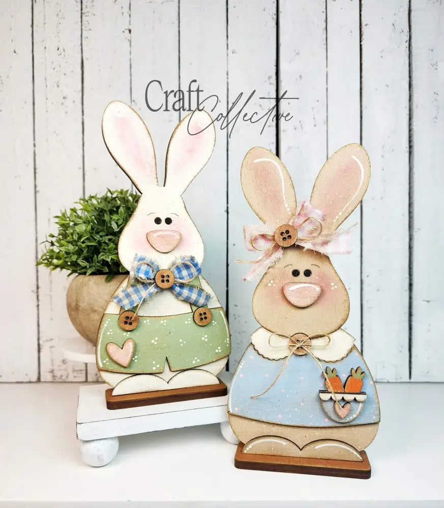 Bunny Couple Shelf Sitter DIY KIT