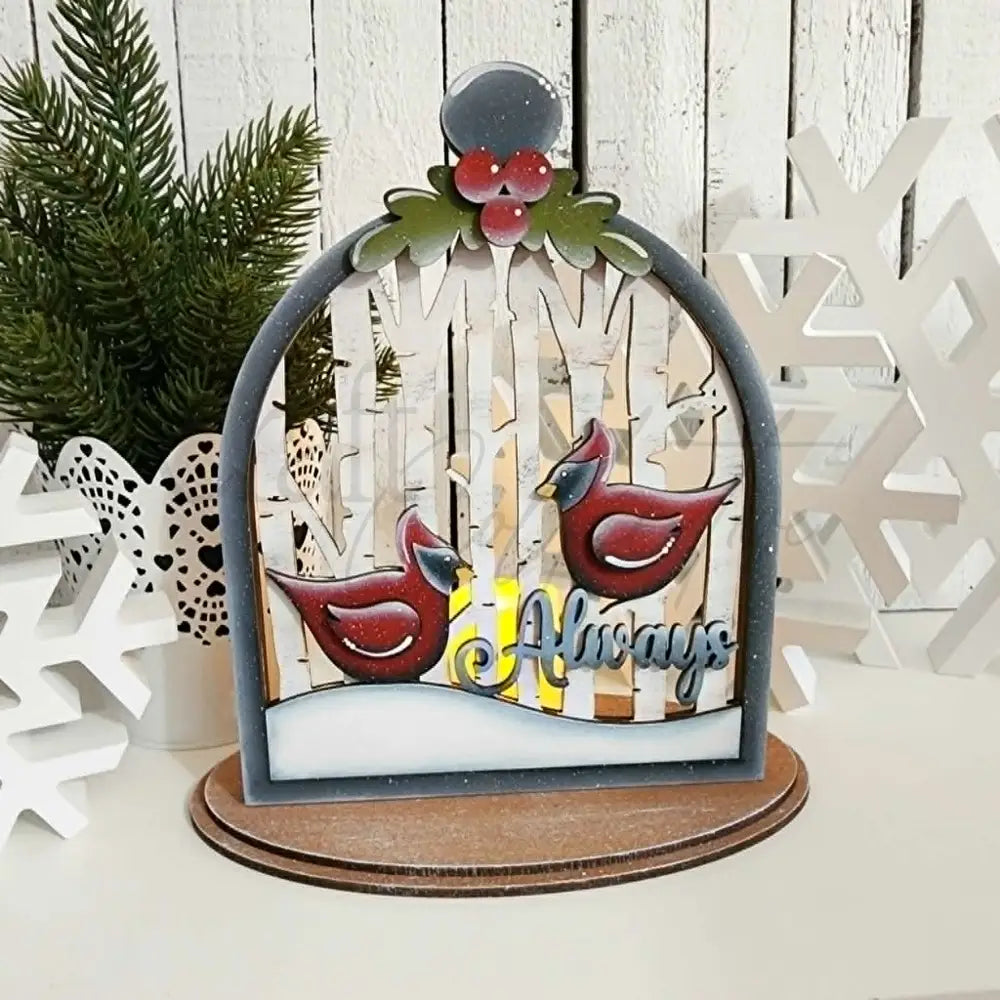 Cardinal Cloche Shelf Sitter - DIY KIT