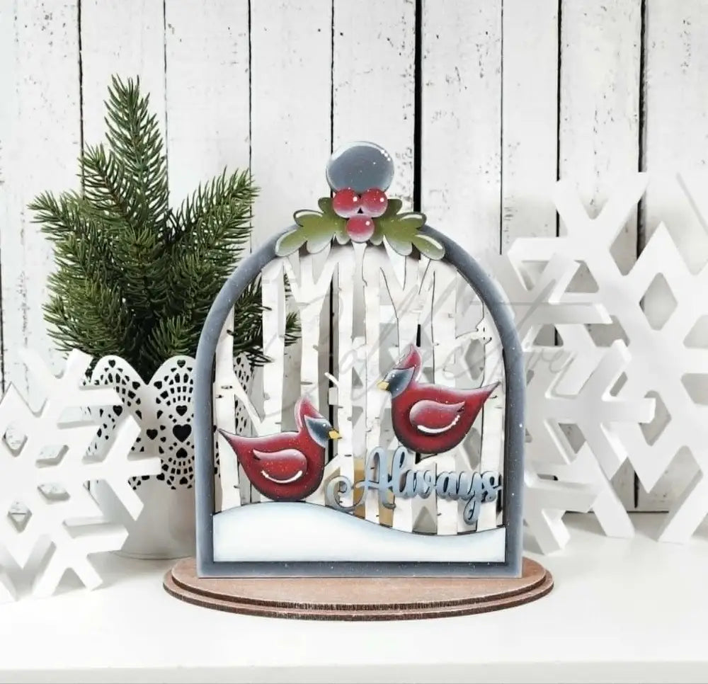 Cardinal Cloche Shelf Sitter - Painted for You - DIY KIT