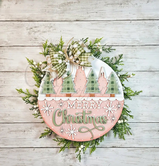 Classic Christmas Door Hanger - Painted for You - DIY KIT