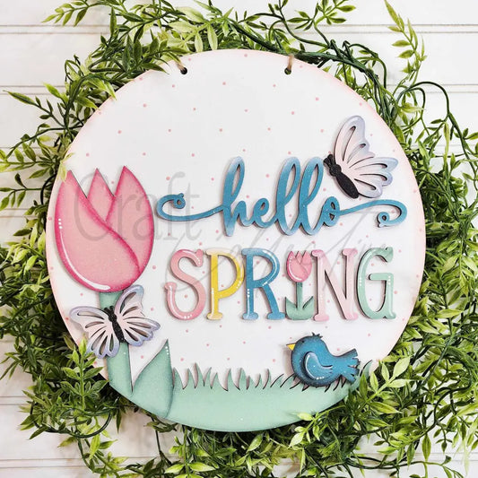 Hello Spring Door Hanger DIY KIT