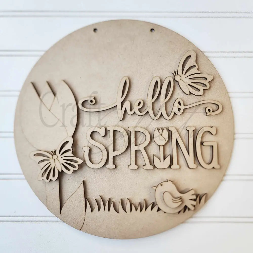 Hello Spring Door Hanger DIY KIT