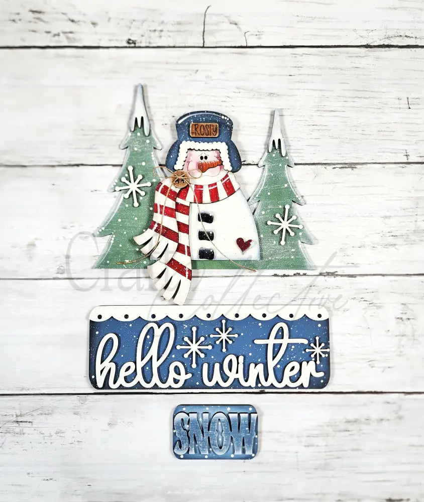Hello Winter Snowman - Painted for You - DIY KIT
