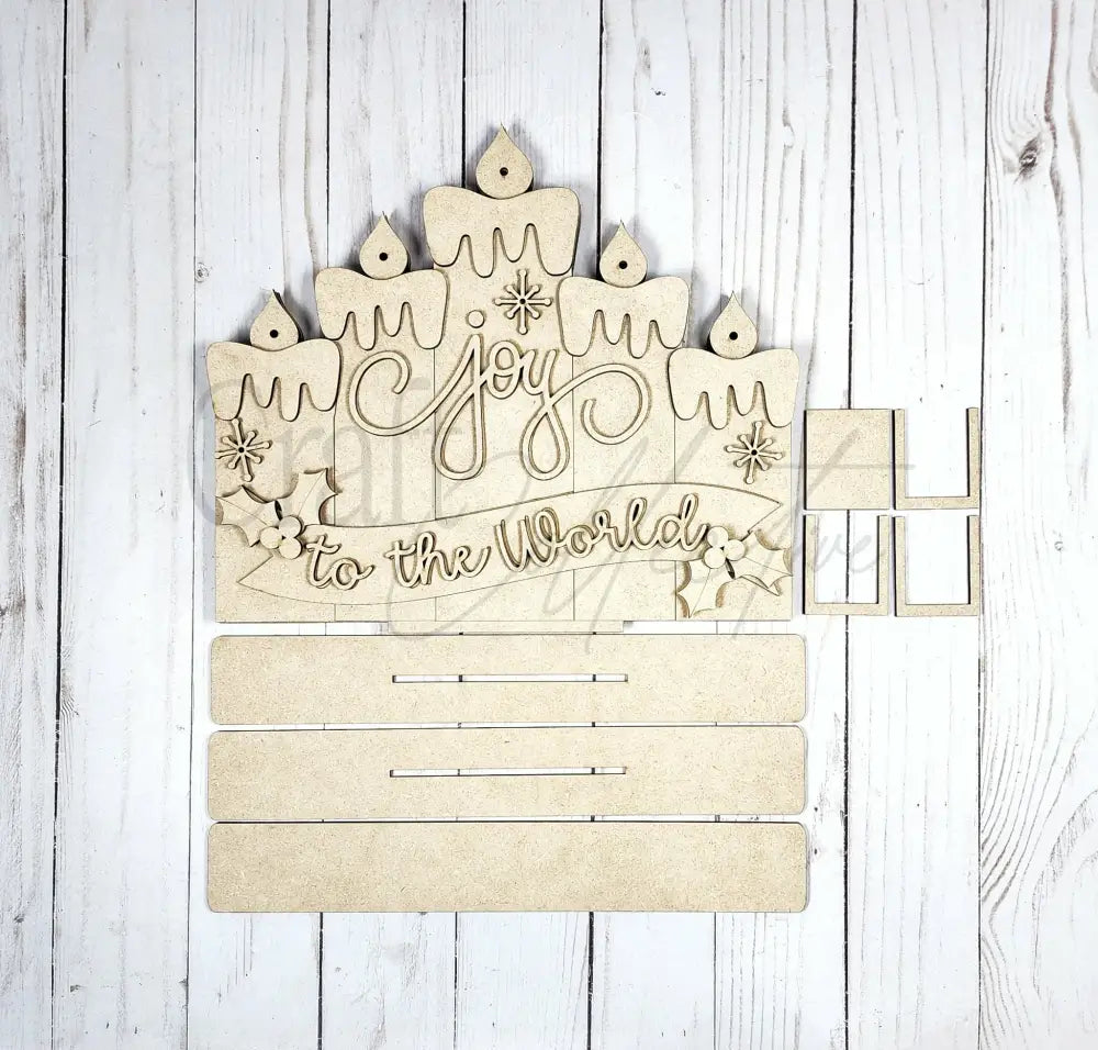 Joy to the World Light Up Shelf Sitter DIY KIT