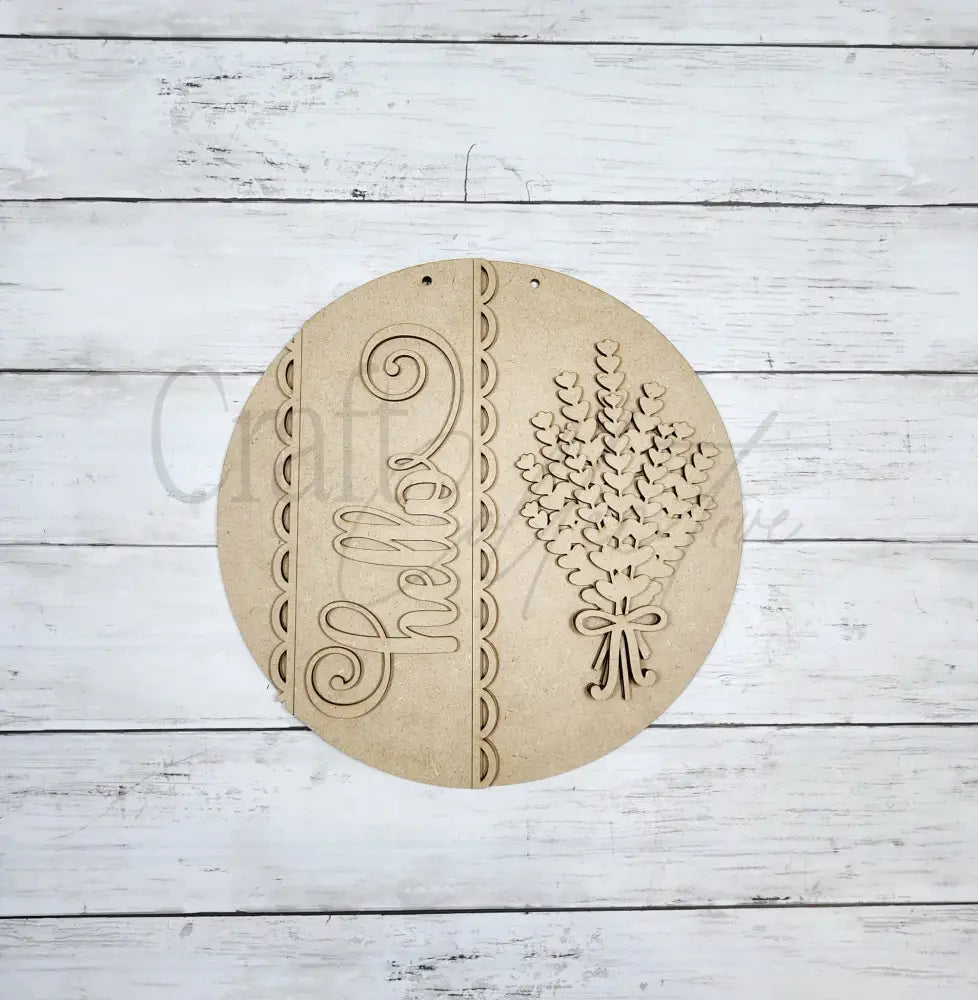 Lavender Door Hanger Unpainted DIY KIT