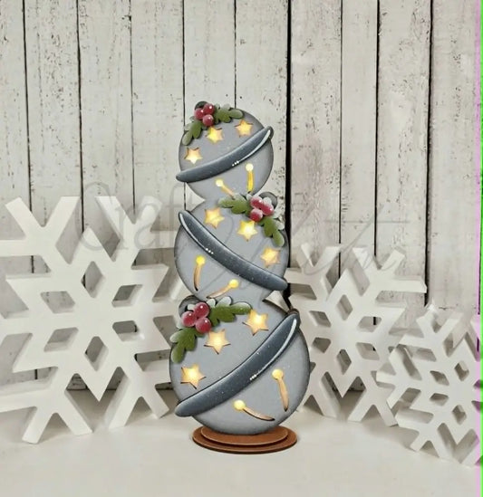 Lighted Jingle Bell Shelf Sitter - Painted for You - DIY KIT