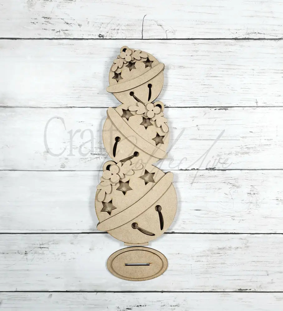 Lighted Jingle Bell Shelf Sitter - Unpainted - DIY KIT