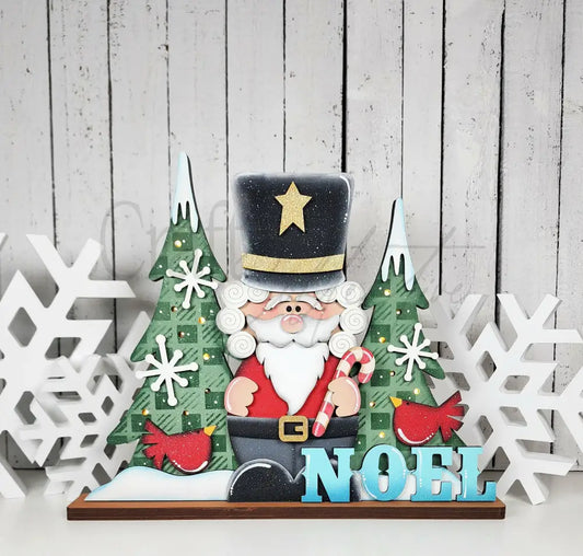 Nutcracker Light Up Shelf Sitter - Painted for You - DIY KIT