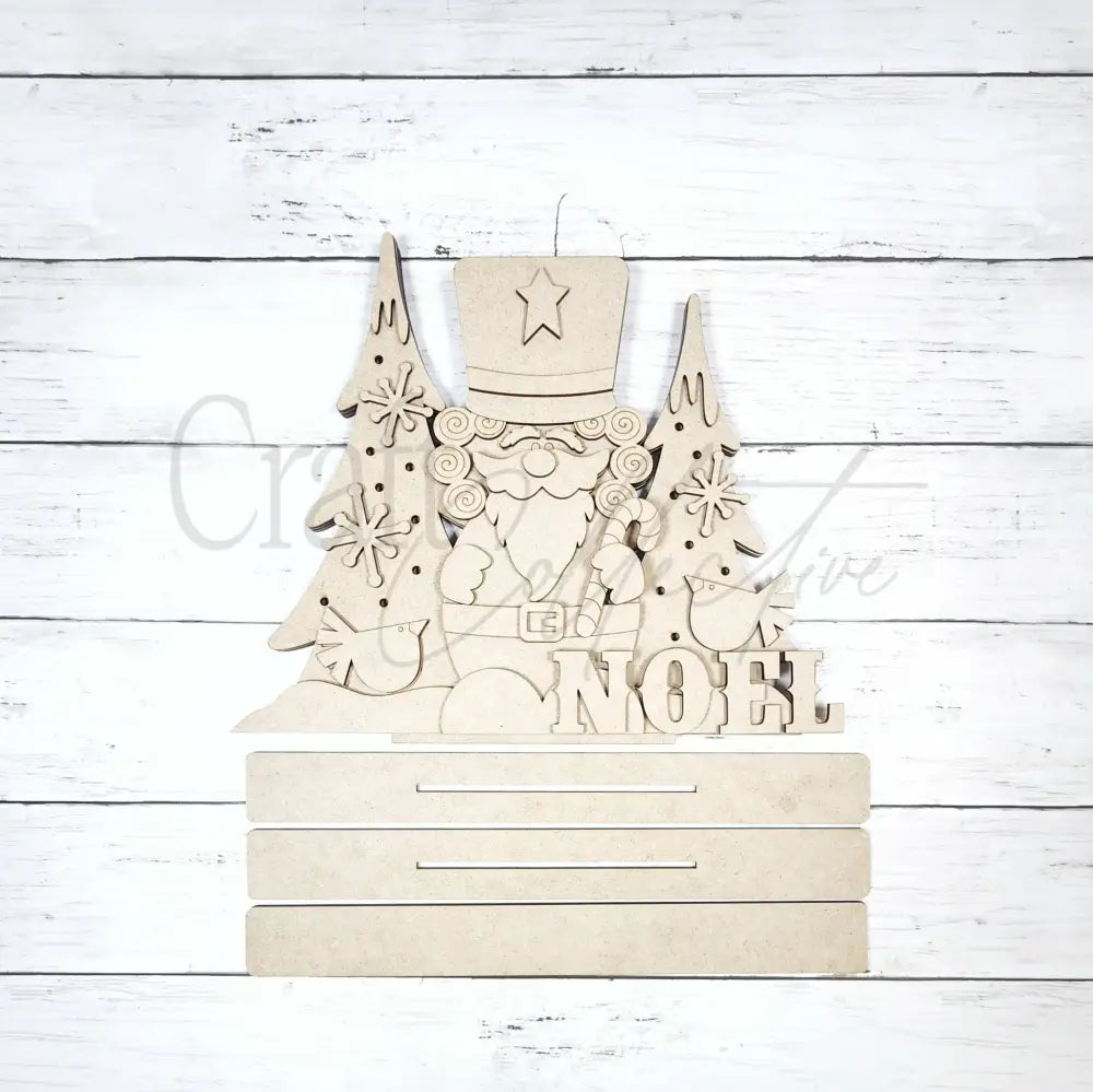 Nutcracker Light Up Shelf Sitter - Unpainted - DIY KIT
