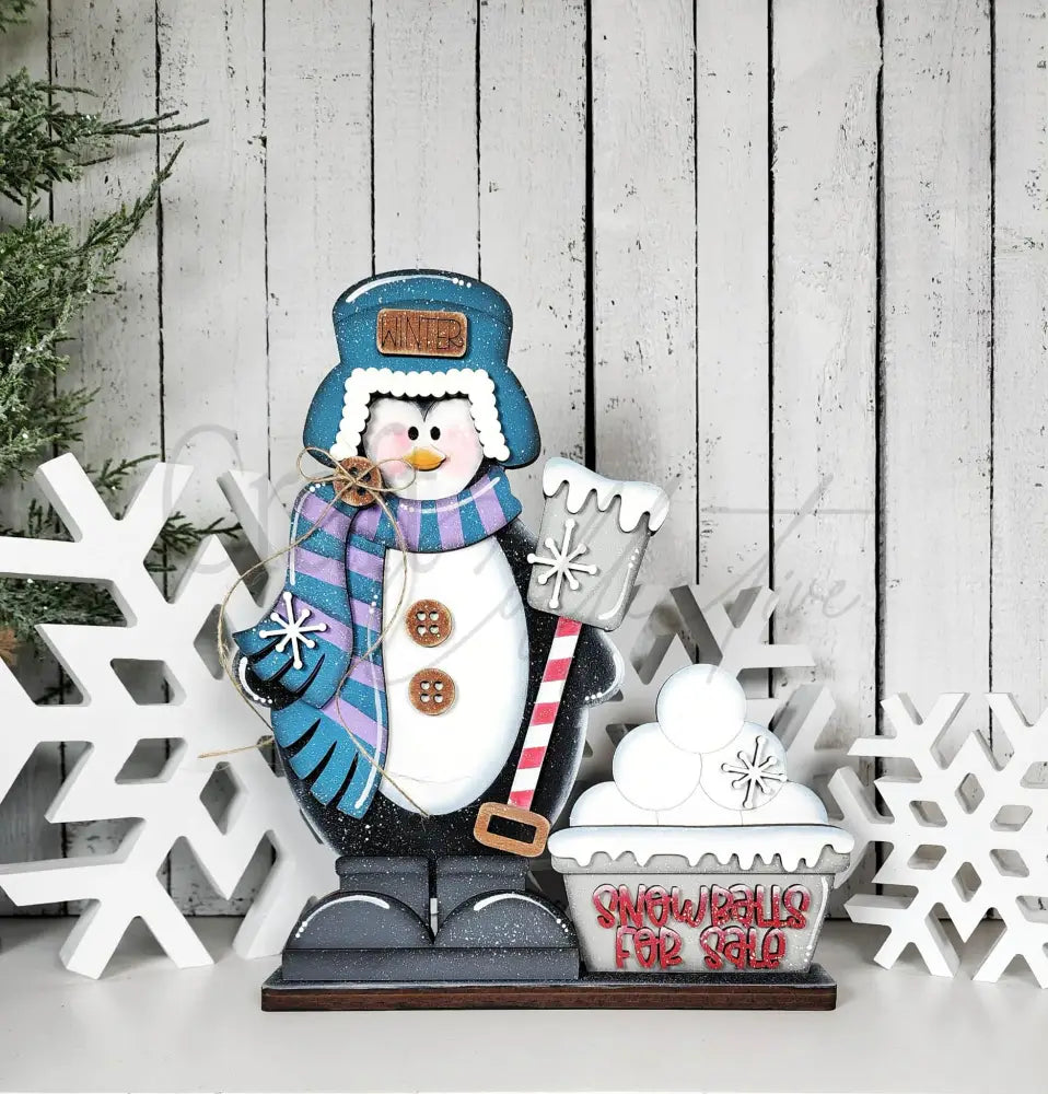 Penguin Shelf Sitter - Painted for You - DIY KIT