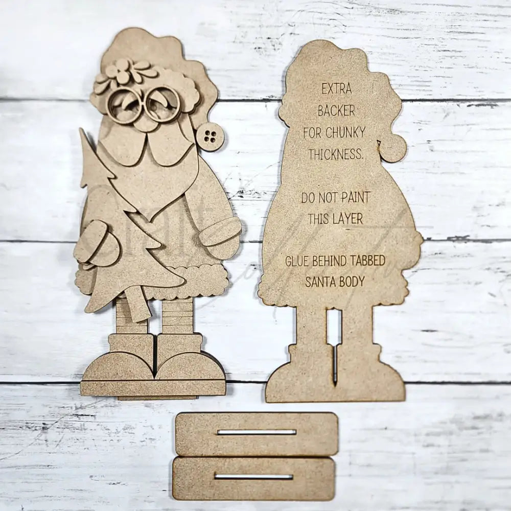 Standing St. Nick Shelf Sitter - Unpainted - DIY KIT